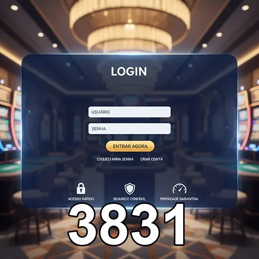 Ilustração de Acesse o 3831 com login rápido e segurança garantida