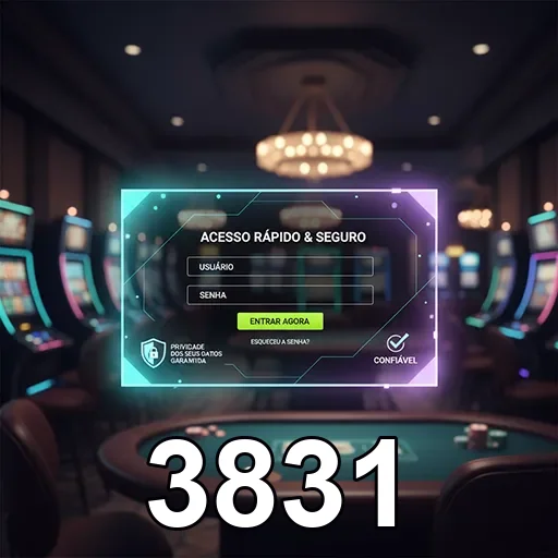Ilustração de Acesse a plataforma de jogos 3831 com total segurança