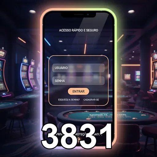 Ilustração de Acesse a plataforma de jogos 3831 com total segurança